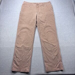 Toad&Co Mission Ridge Pants Mens 34x32 (Fits 34x31) Brown Stretch Chino Organic